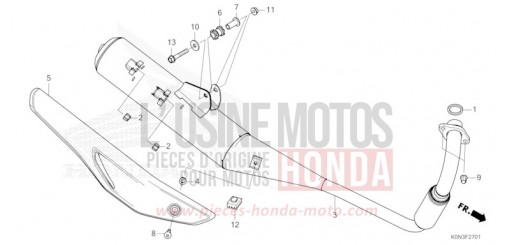 SILENCIEUX D'ECHAPPEMENT (CBF125ME) CBF125MER de 2024